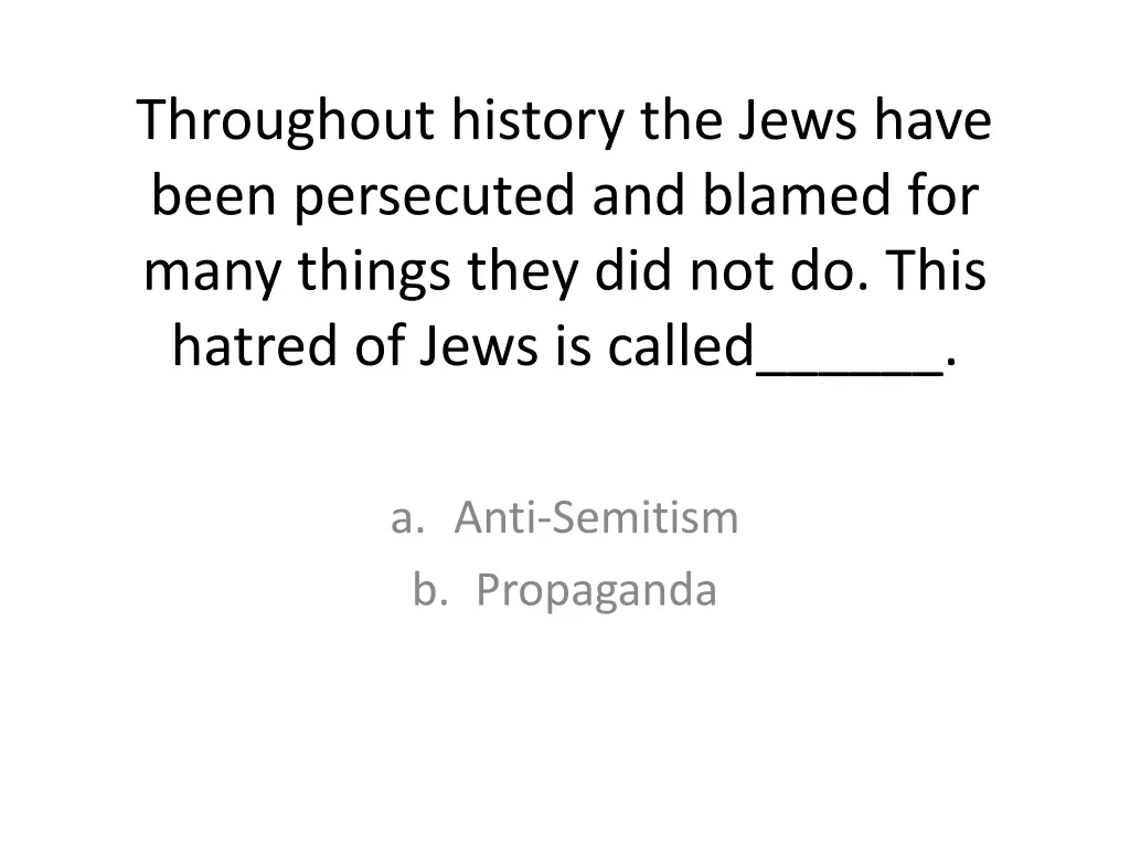 throughout history the jews have been persecuted