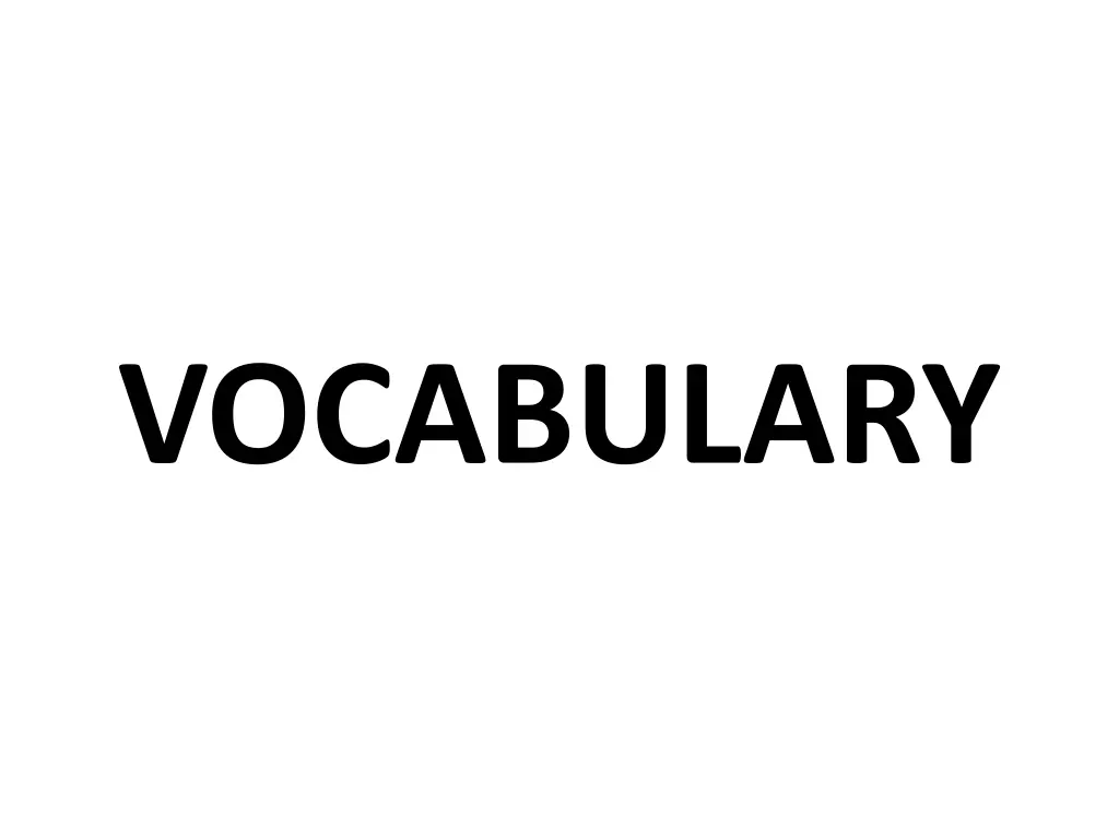 vocabulary