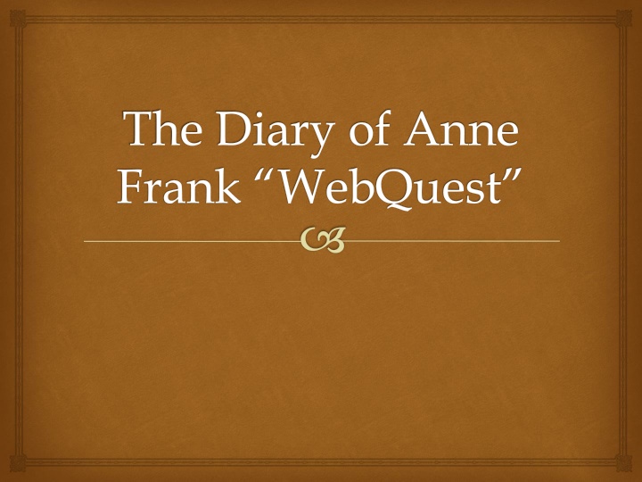 the diary of anne frank webquest