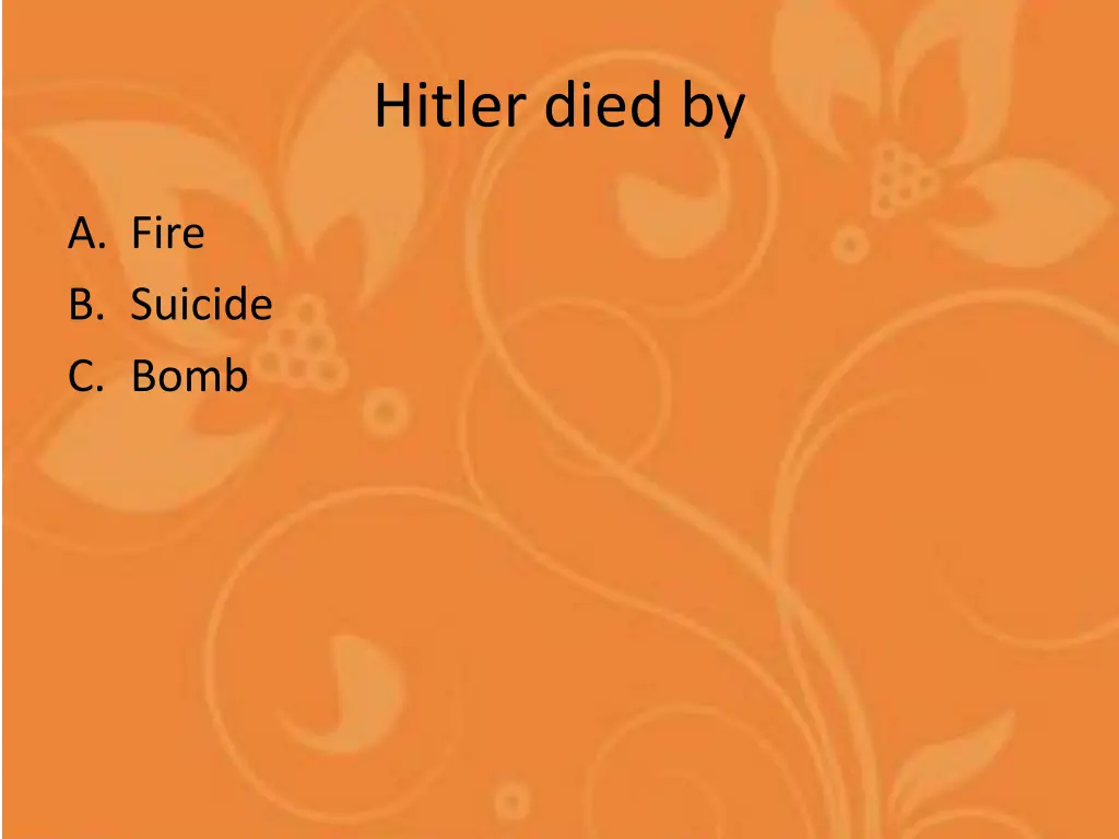 hitler died by