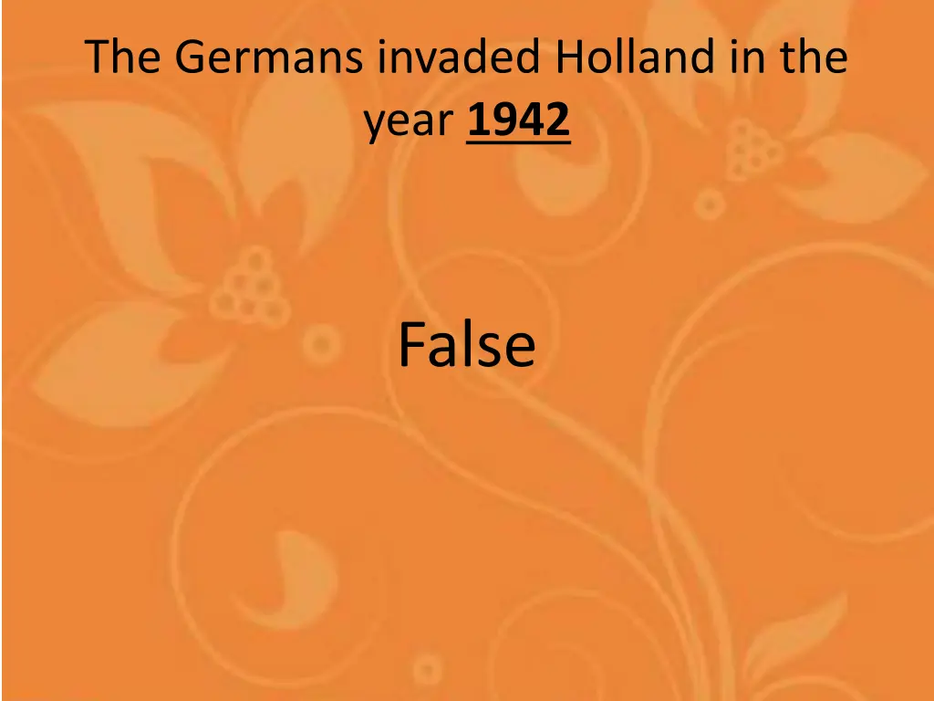 the germans invaded holland in the year 1942