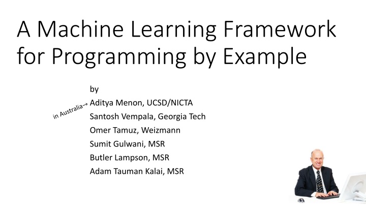 a machine learning framework for programming