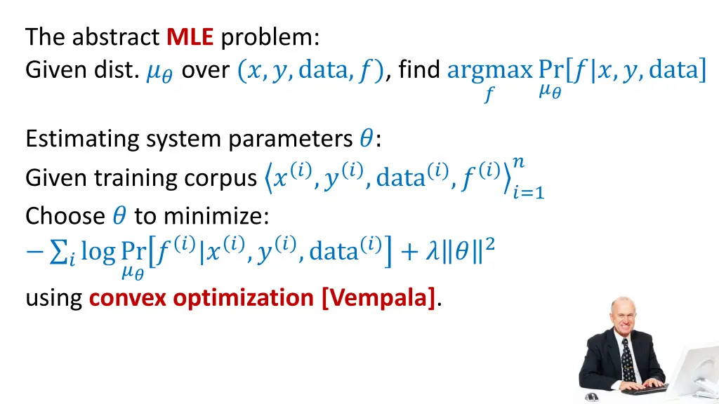 the abstract mle problem given dist over data 1