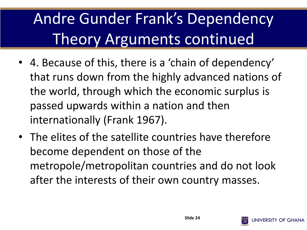 andre gunder frank s dependency theory arguments 2