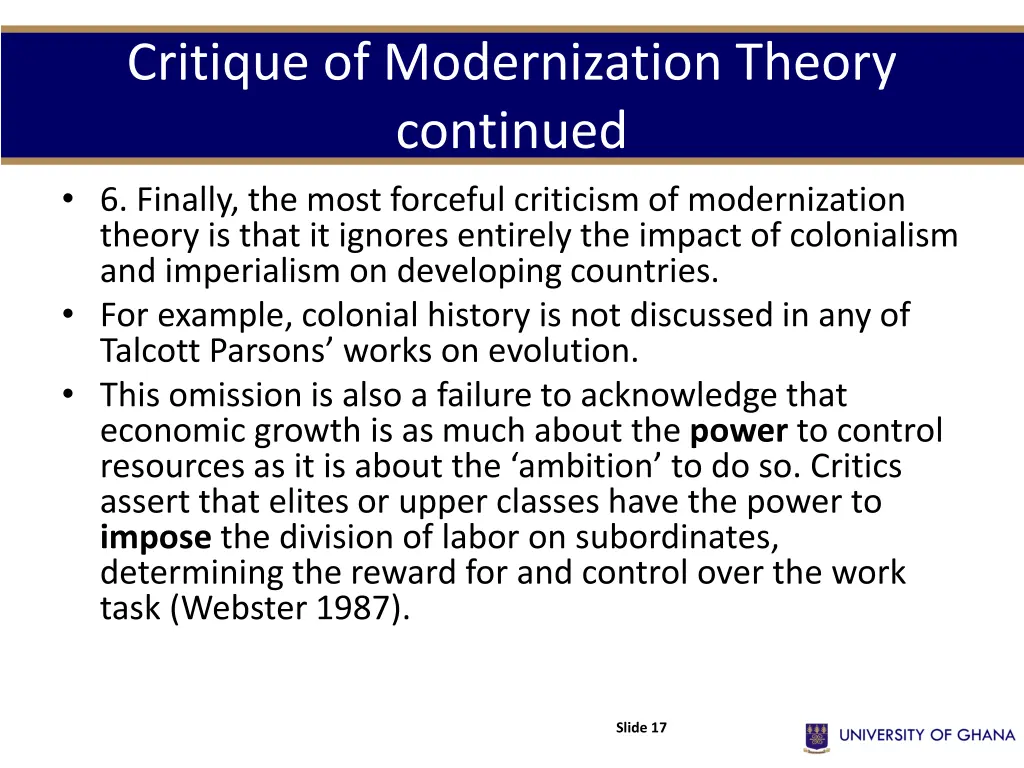 critique of modernization theory continued 1