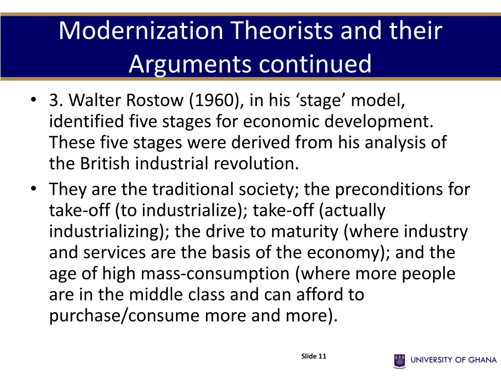 modernization theorists and their arguments 1