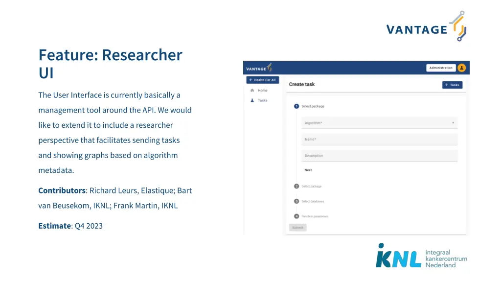 feature researcher ui