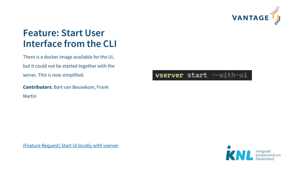 feature start user interface from the cli