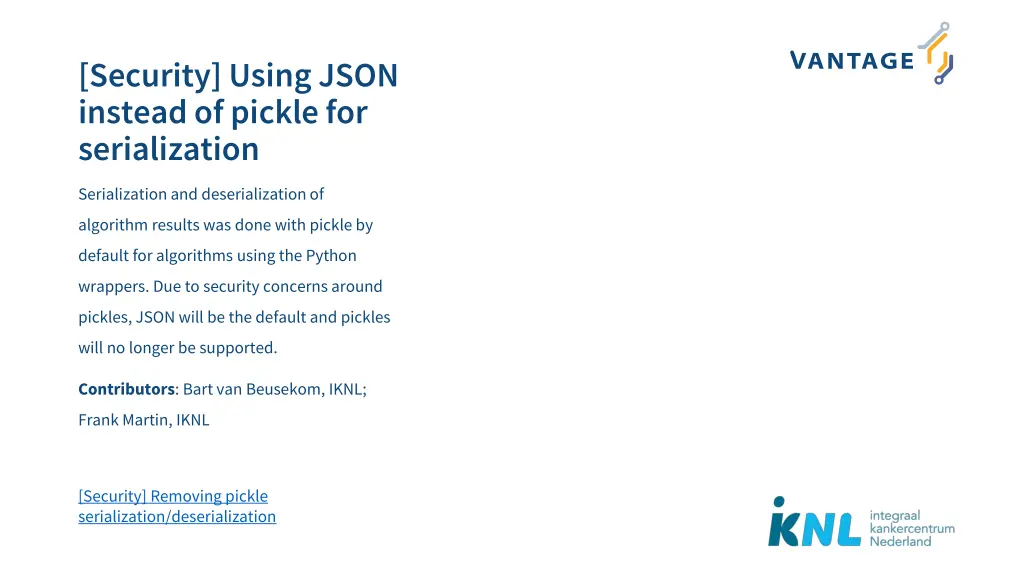 security using json instead of pickle