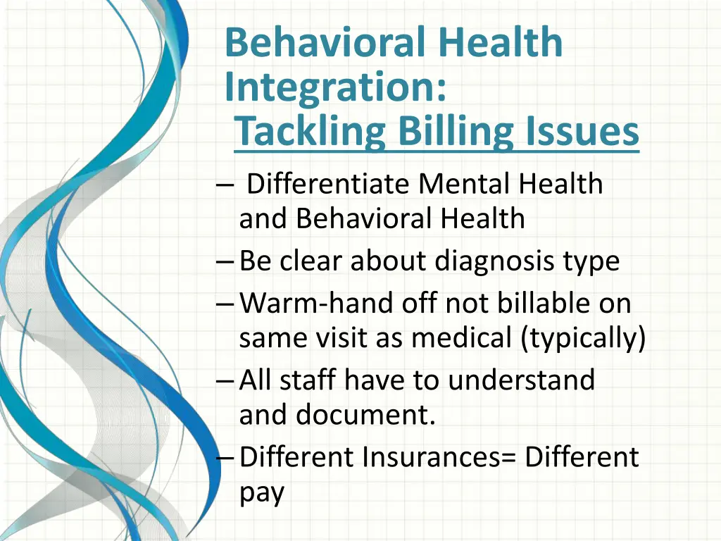 behavioral health integration tackling billing