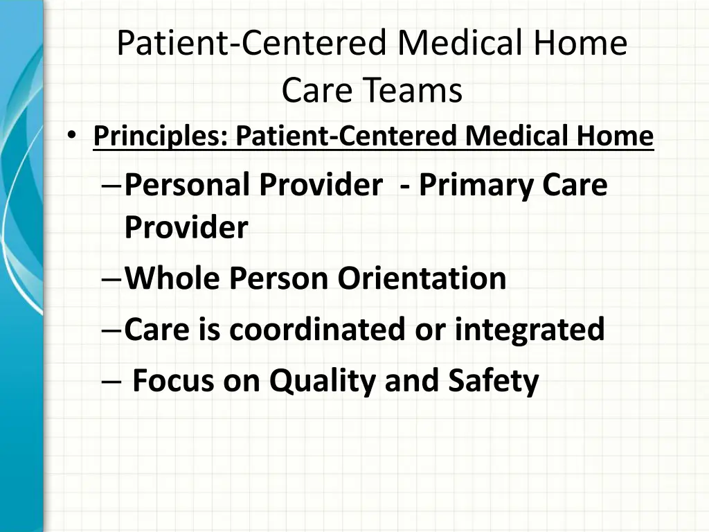 patient centered medical home care teams