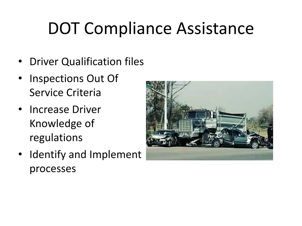 dot compliance assistance