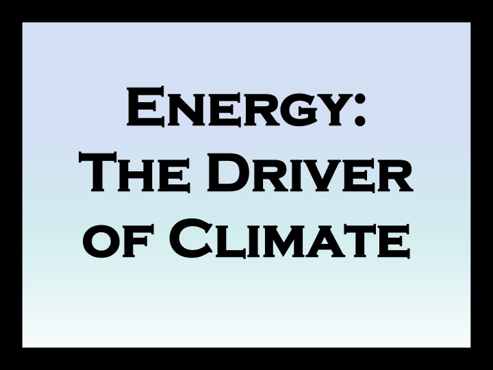 energy energy the driver the driver of climate