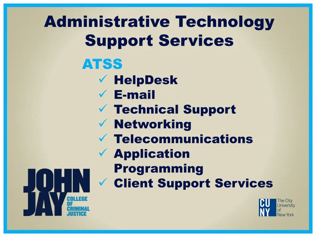 administrative technology support services atss