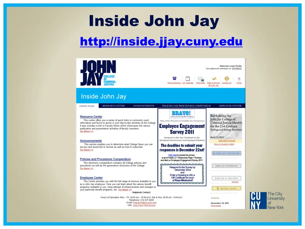 inside john jay http inside jjay cuny edu