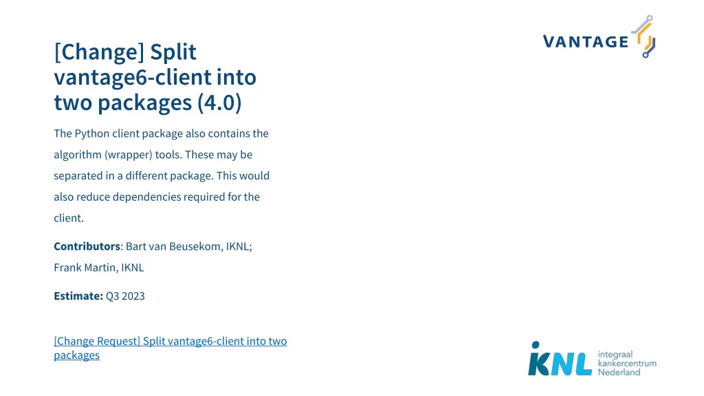 change split vantage6 client into two packages 4 0