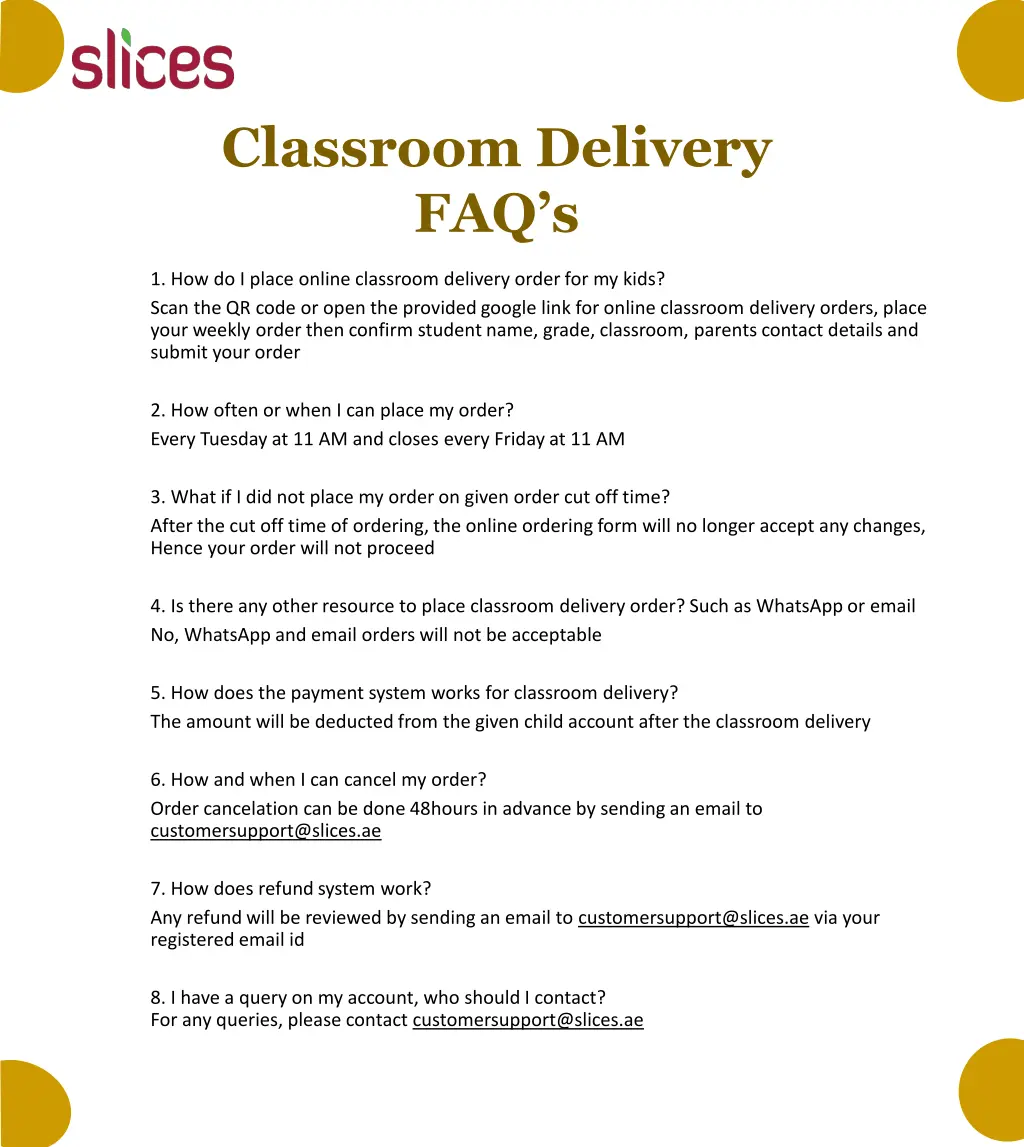 classroom delivery faq s