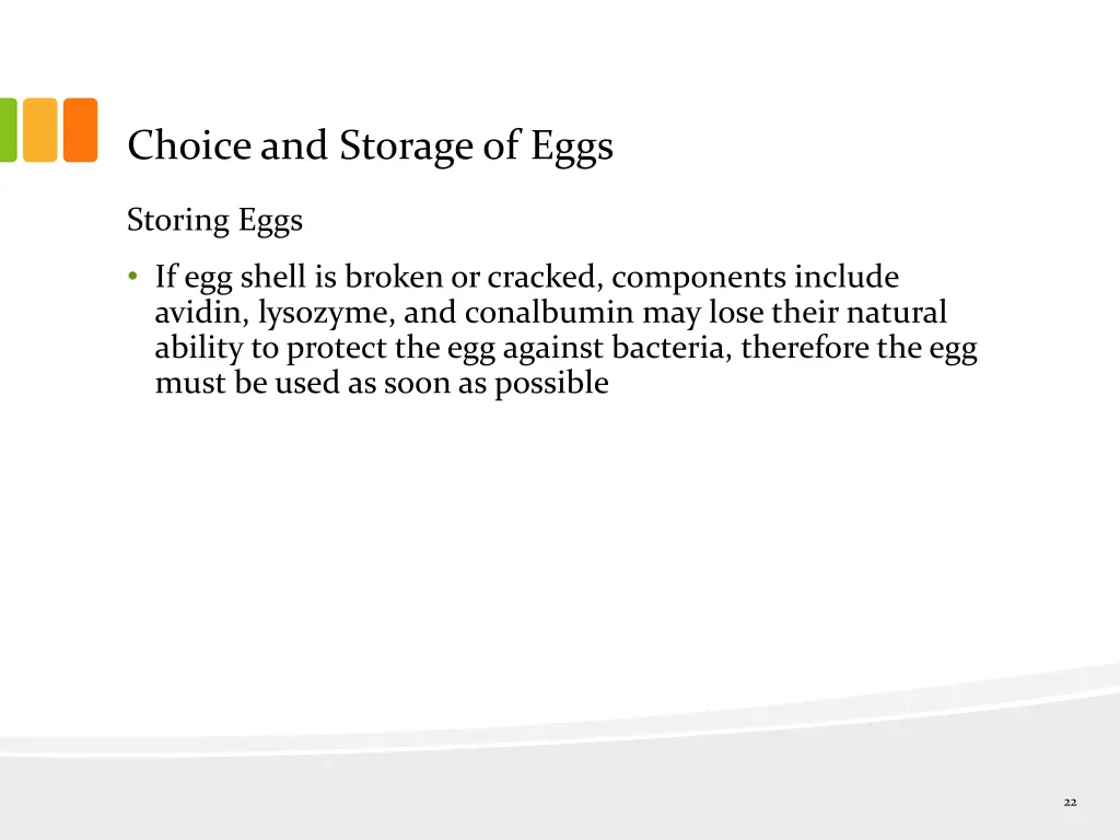 choice and storage of eggs 6