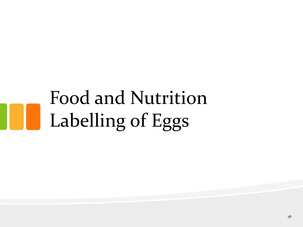 food and nutrition labelling of eggs