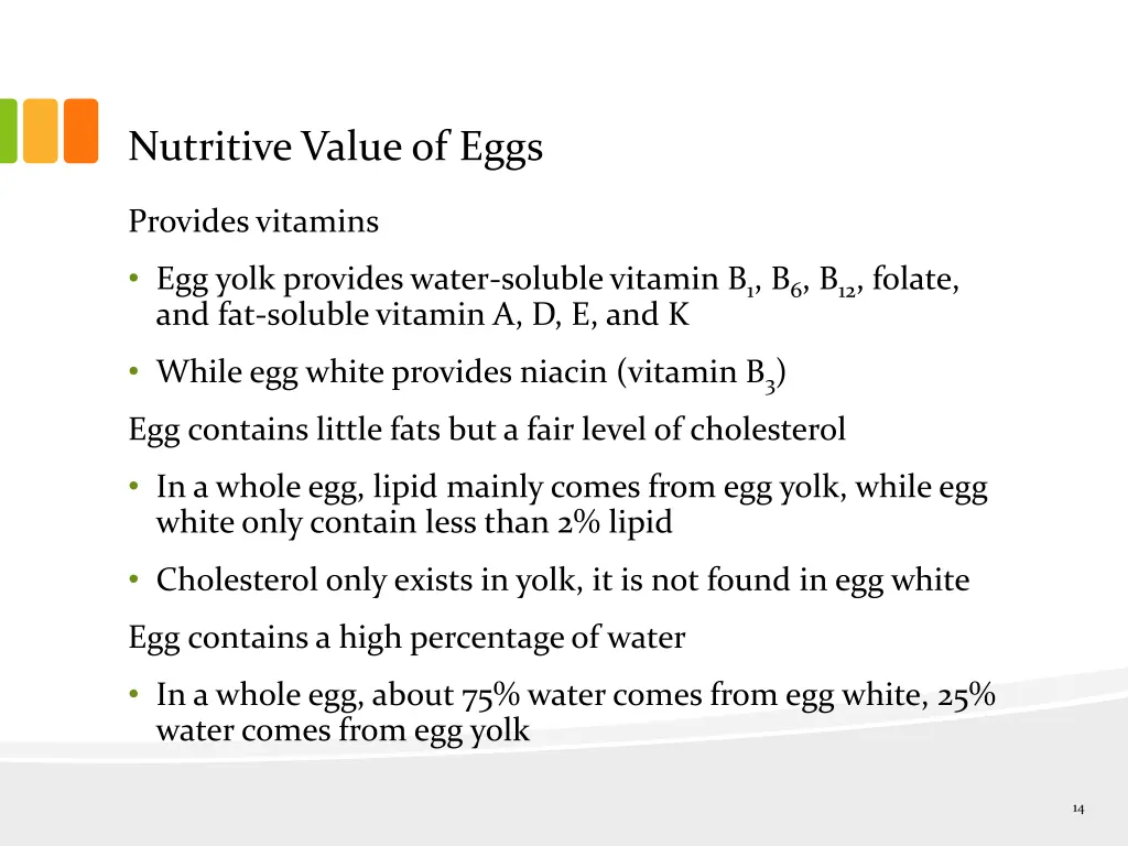 nutritive value of eggs 4