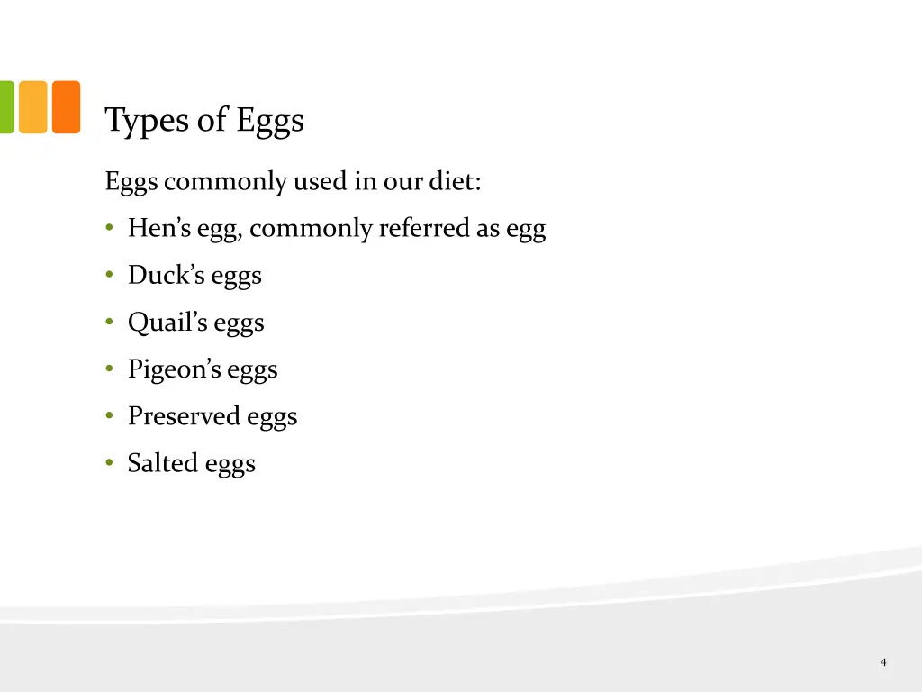 types of eggs 1