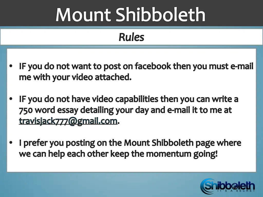 mount shibboleth 10