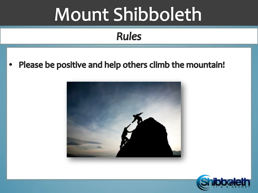 mount shibboleth 9