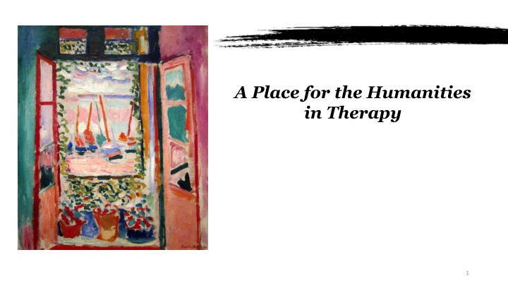 a place for the humanities in therapy