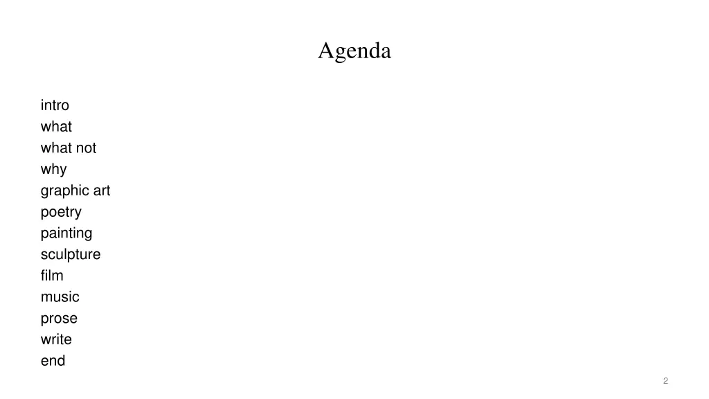 agenda