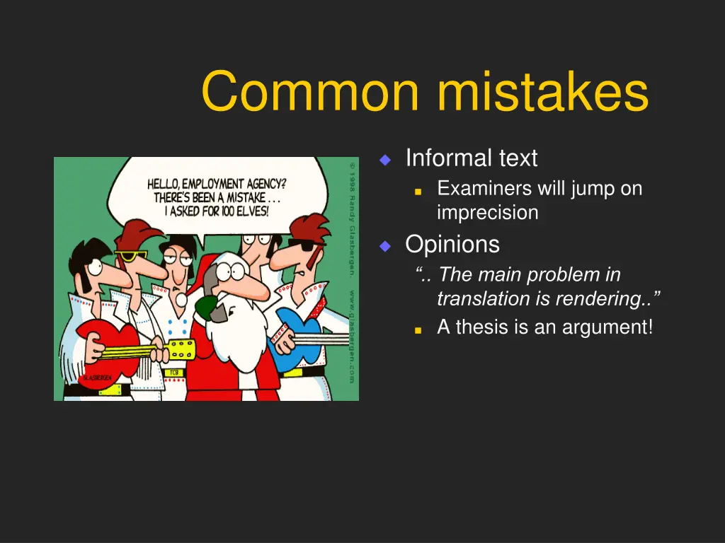 common mistakes