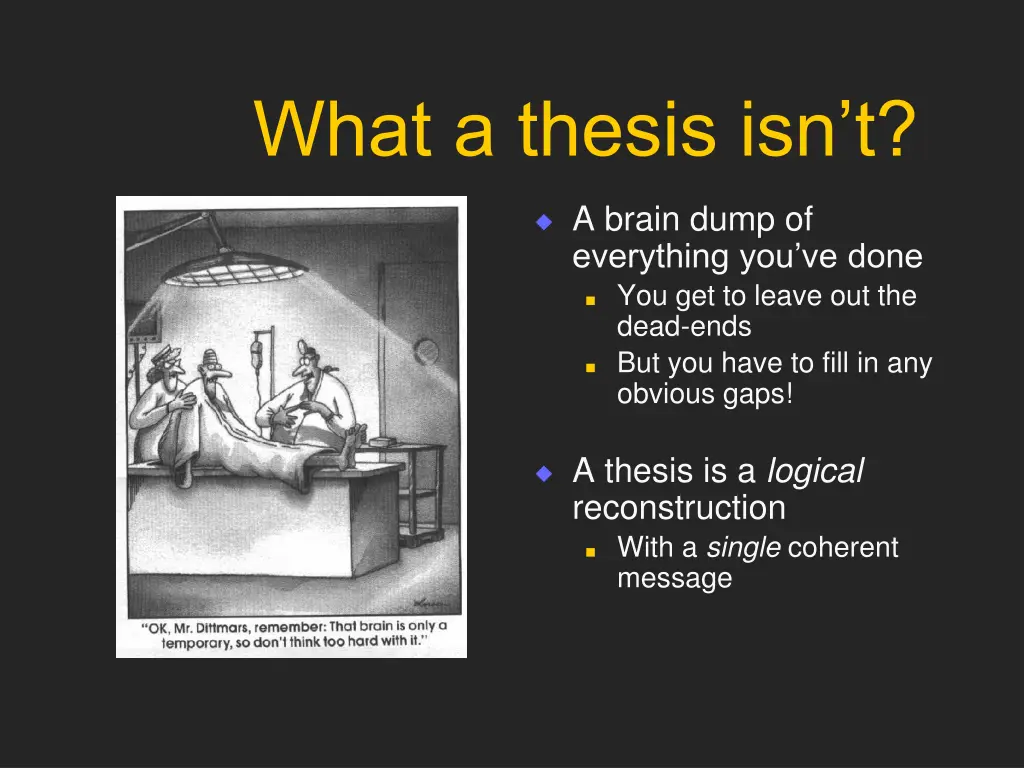 what a thesis isn t 1