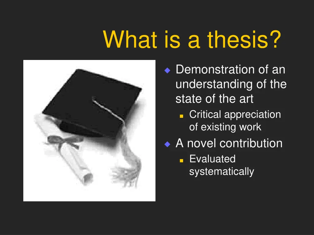 what is a thesis