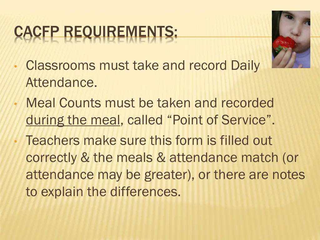 cacfp requirements