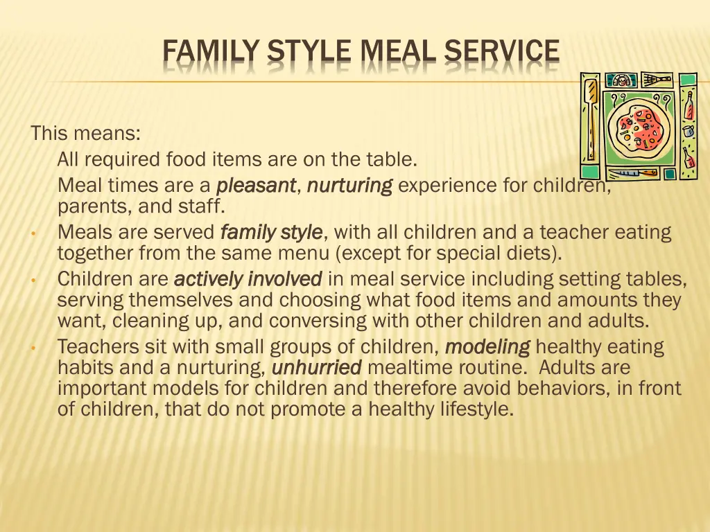 family style meal service