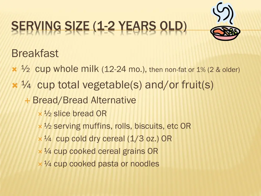 serving size 1 2 years old