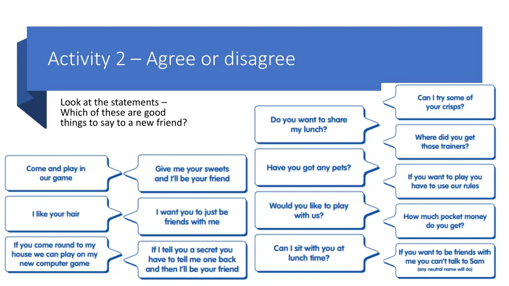 activity 2 agree or disagree