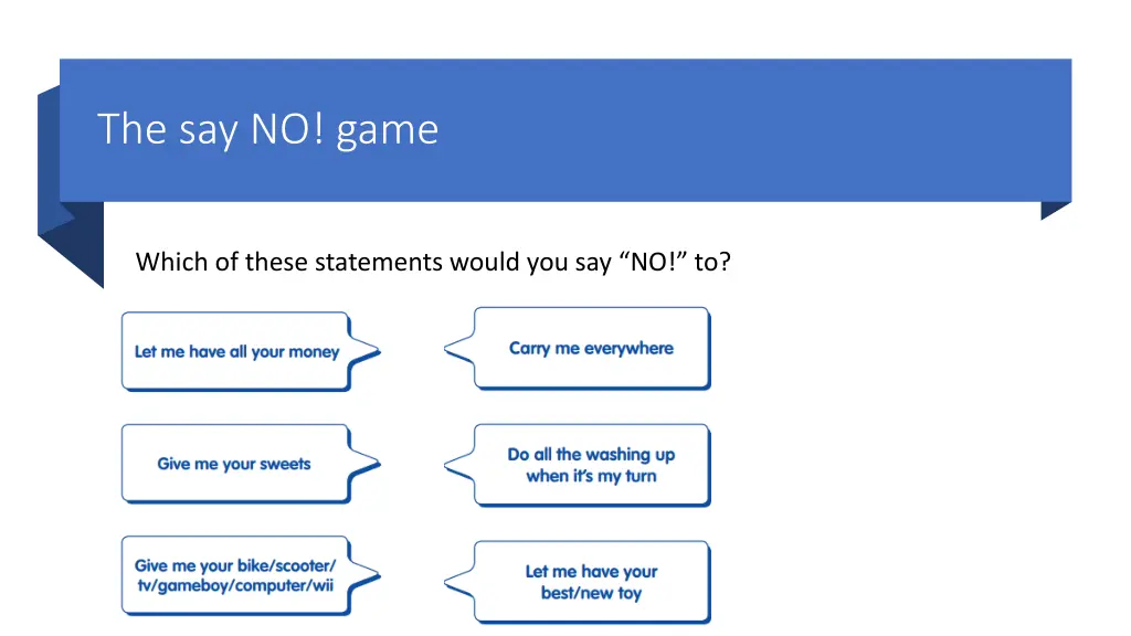 the say no game