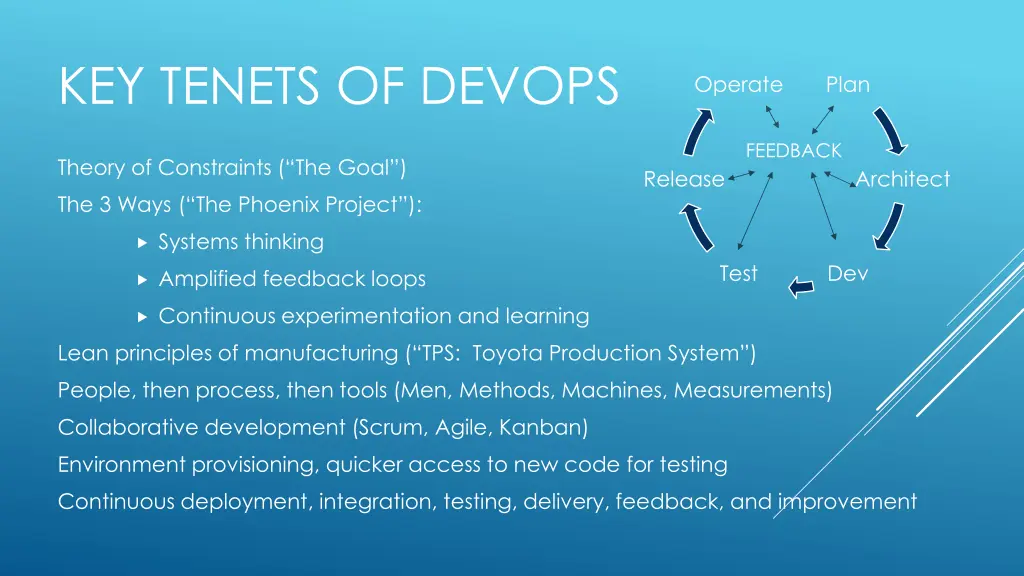 key tenets of devops