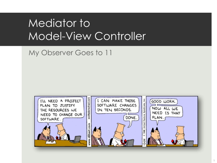 mediator to model view controller