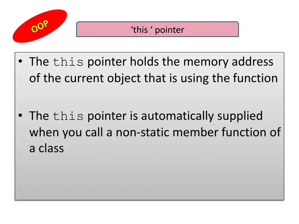 this pointer