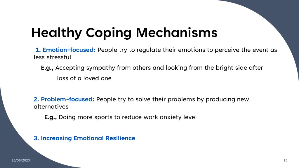 healthy coping mechanisms