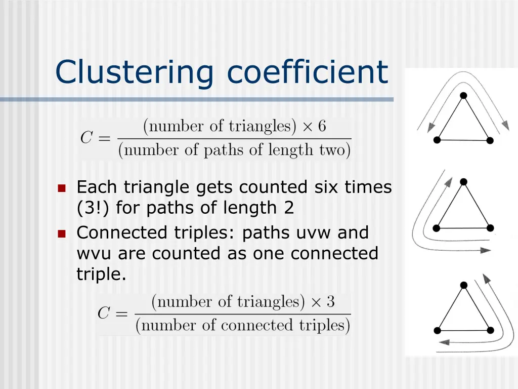 clustering coefficient 1