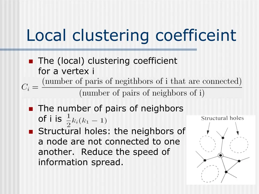 local clustering coefficeint