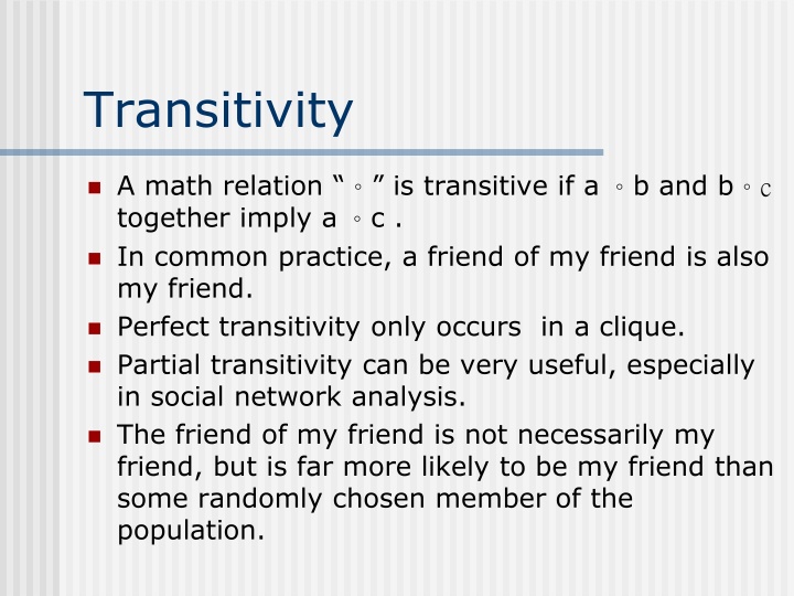 transitivity