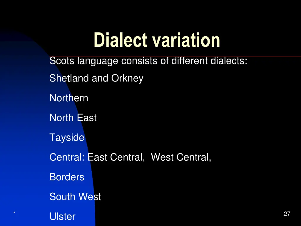 dialect variation scots language consists