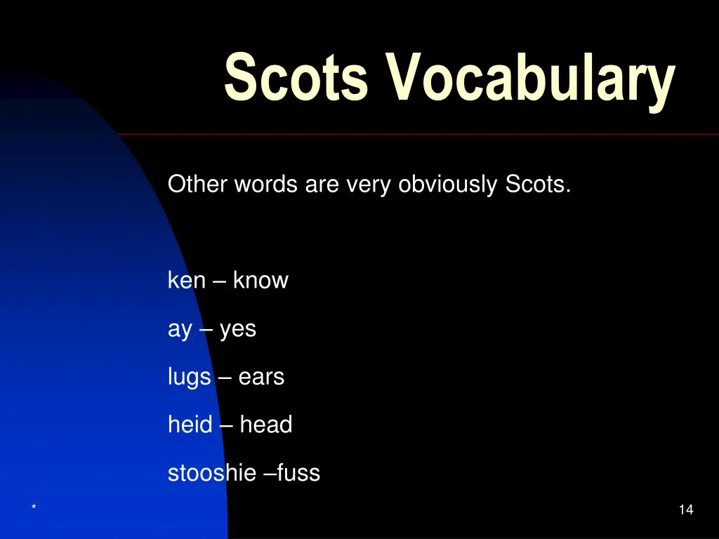 scots vocabulary 1