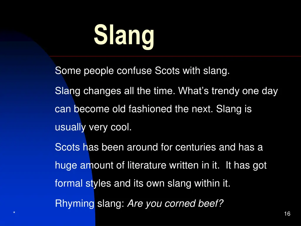 slang