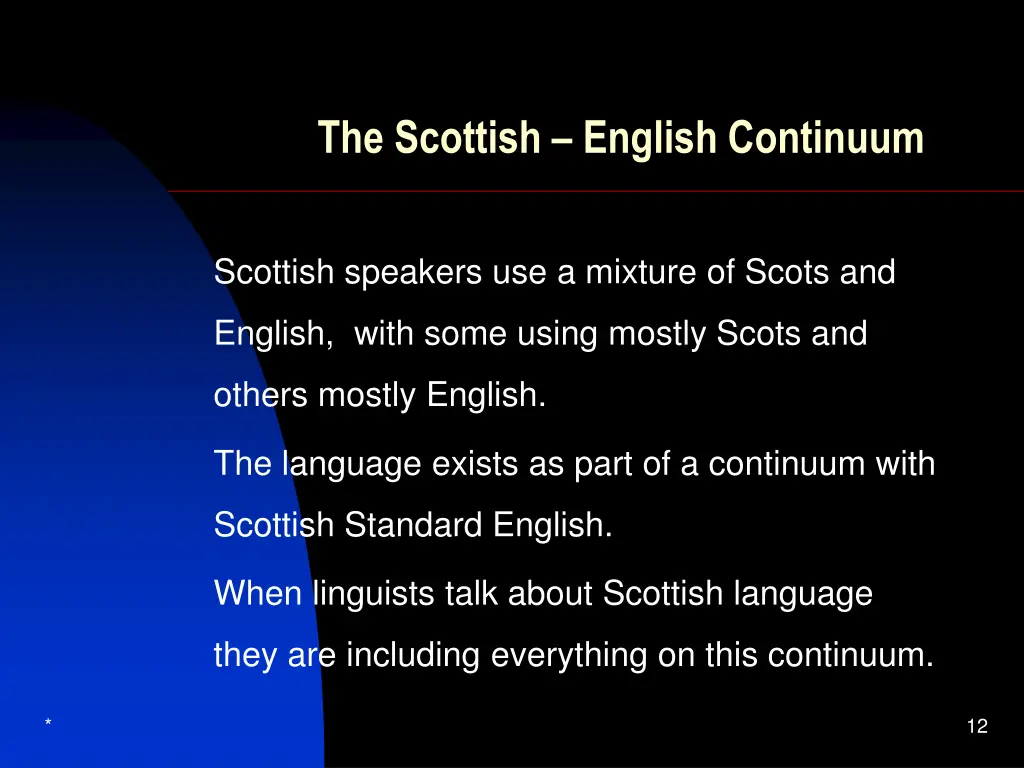 the scottish english continuum