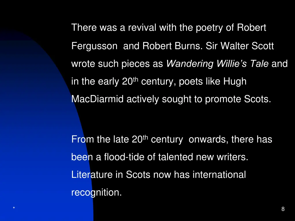 there was a revival with the poetry of robert