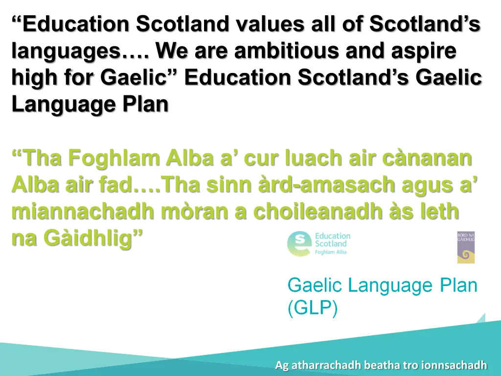 education scotland values all of scotland